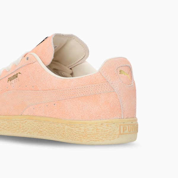 Suede Faded Sneakers, Bright Melon-Frosted Ivory, extralarge-IND