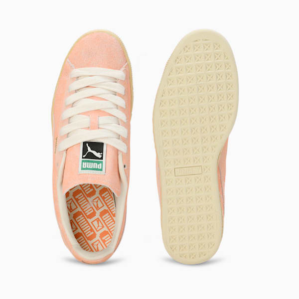 Suede Faded Sneakers, Bright Melon-Frosted Ivory, extralarge-IND