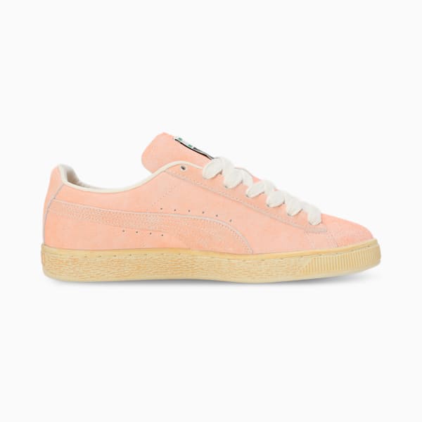 Suede Faded Sneakers, Bright Melon-Frosted Ivory, extralarge-IND