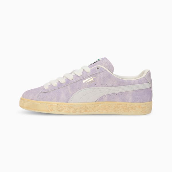 Suede Faded Sneakers, Lavender Alert-Frosted Ivory, extralarge-IND