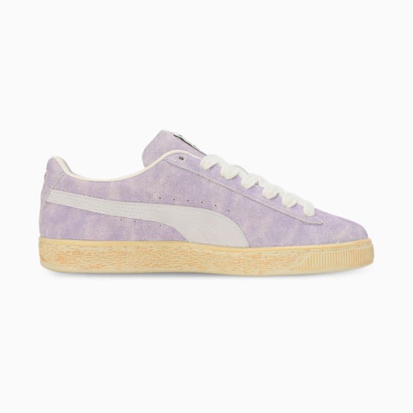 Suede Faded Sneakers, Lavender Alert-Frosted Ivory, extralarge-IND