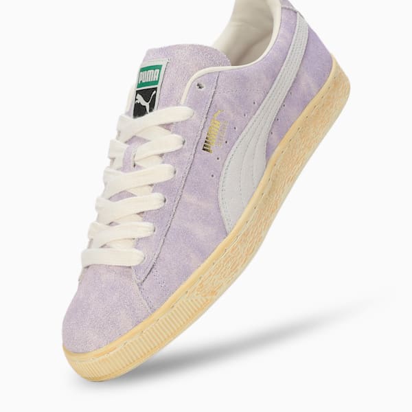 Suede Faded Sneakers, Lavender Alert-Frosted Ivory, extralarge-IND