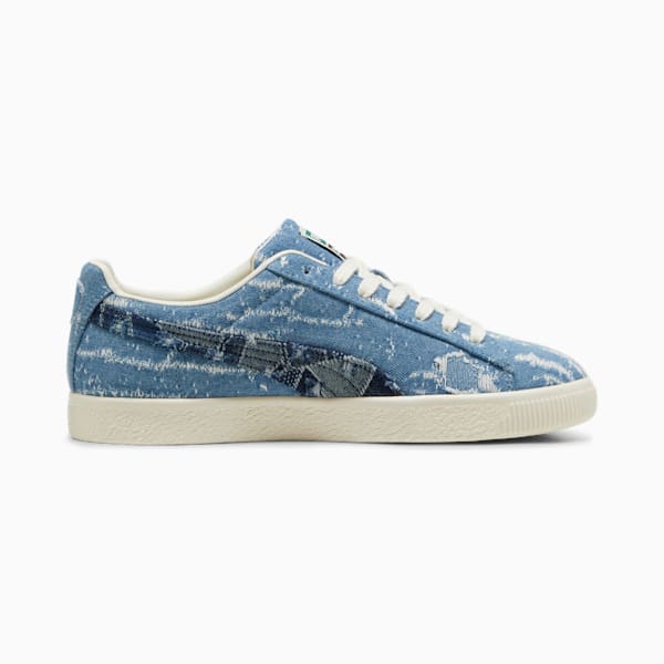 Tenis Clyde Denim, Frosted Ivory-Faded Denim, extralarge