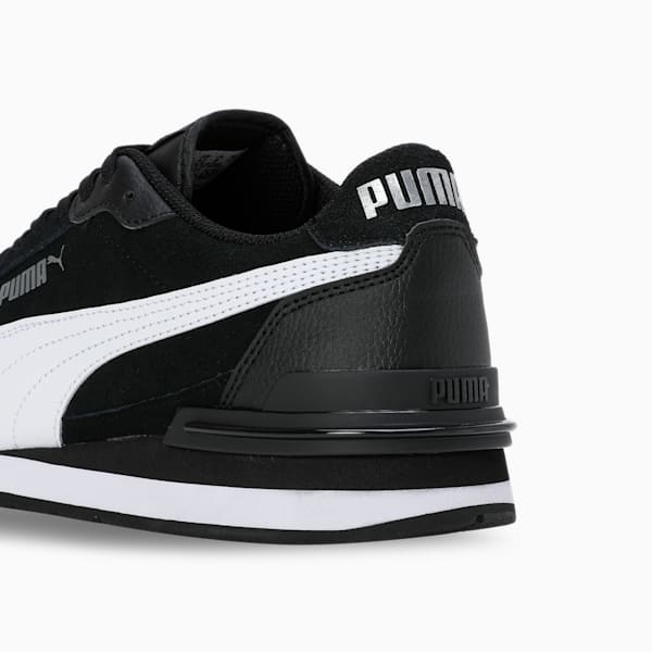ST Runner v4 Suede Sneakers, PUMA Black-PUMA White-PUMA Silver, extralarge-IND