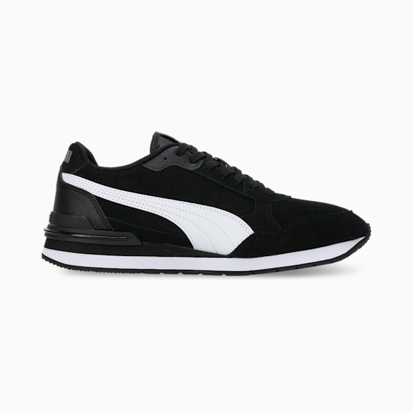 ST Runner v4 Suede Sneakers, PUMA Black-PUMA White-PUMA Silver, extralarge-IND