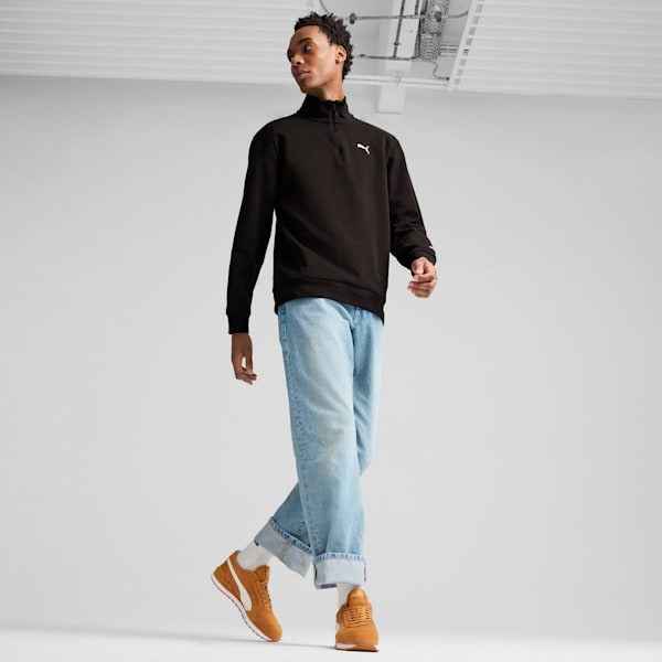 ST Runner v4 Suede Sneakers, Desert Tan-Vapor Gray-Puma Team Gold-PUMA White, extralarge-IND