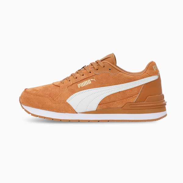 ST Runner v4 Suede Sneakers, Desert Tan-Vapor Gray-Puma Team Gold-PUMA White, extralarge-IND