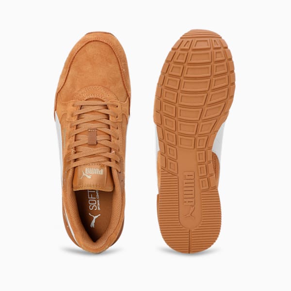 ST Runner v4 Suede Sneakers, Desert Tan-Vapor Gray-Puma Team Gold-PUMA White, extralarge-IND