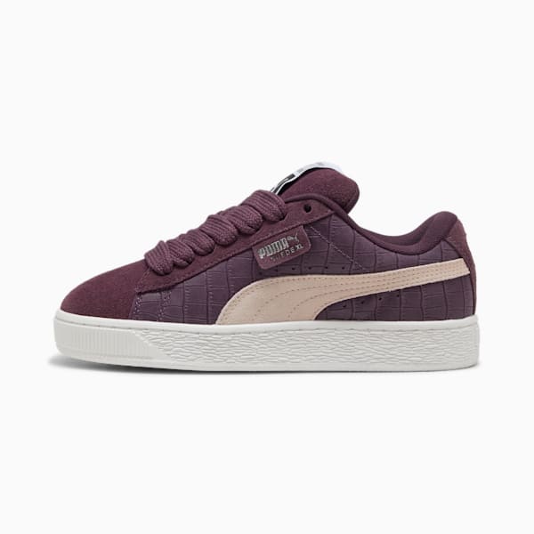 Tenis Suede XL Elevated para mujer, Midnight Plum-PUMA White, extralarge