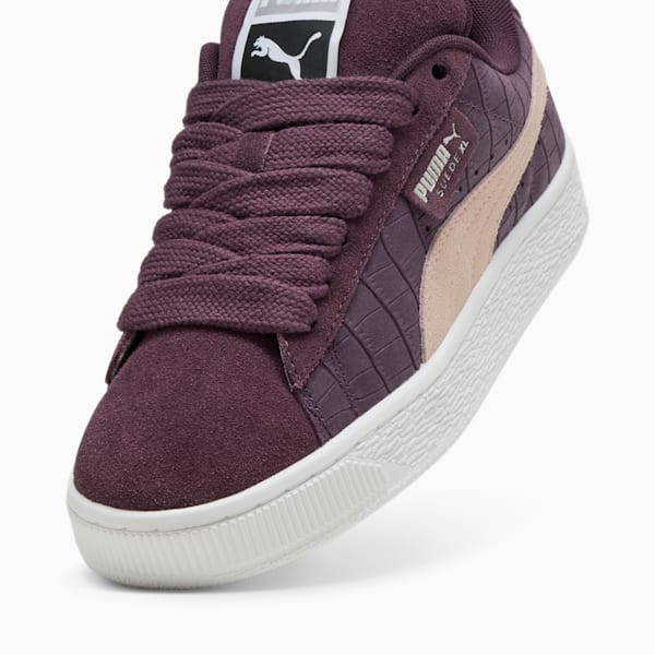 Tenis Suede XL Elevated para mujer, Midnight Plum-PUMA White, extralarge
