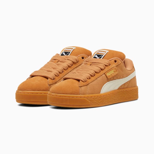Tenis Suede XL Elevated para mujer, Caramel Latte-Gum, extralarge