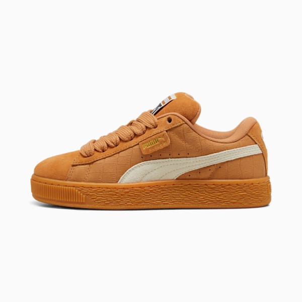 Tenis Suede XL Elevated para mujer, Caramel Latte-Gum, extralarge