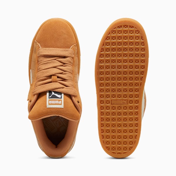 Tenis Suede XL Elevated para mujer, Caramel Latte-Gum, extralarge