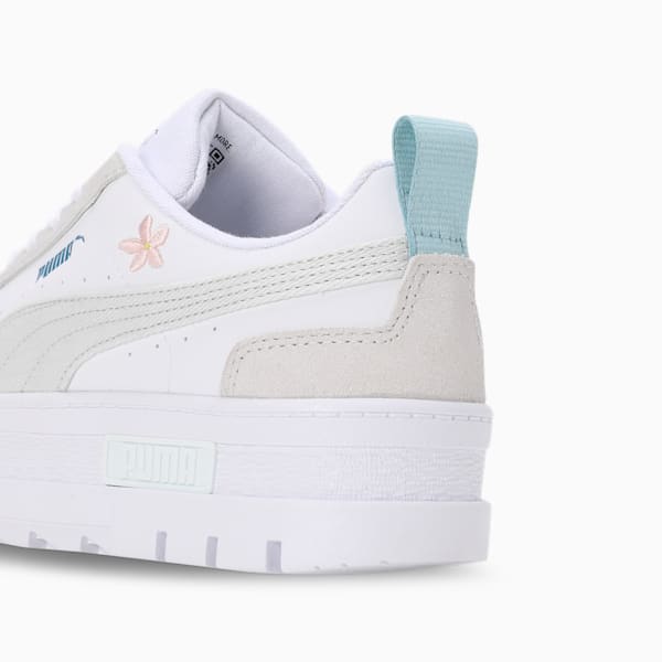 Mayze Embroidery Women's Sneakers, PUMA White-Vapor Gray, extralarge-IND