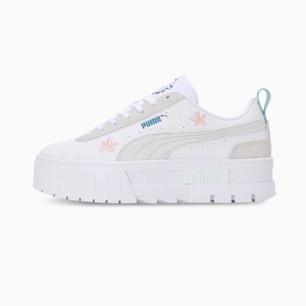 Mayze Embroidery Women's Sneakers, PUMA White-Vapor Gray, extralarge-IND