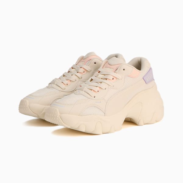 ウィメンズ パルサー ウェッジ メッシュ スニーカー, Frosted Ivory-Spring Lavender-Rosebay, extralarge-JPN