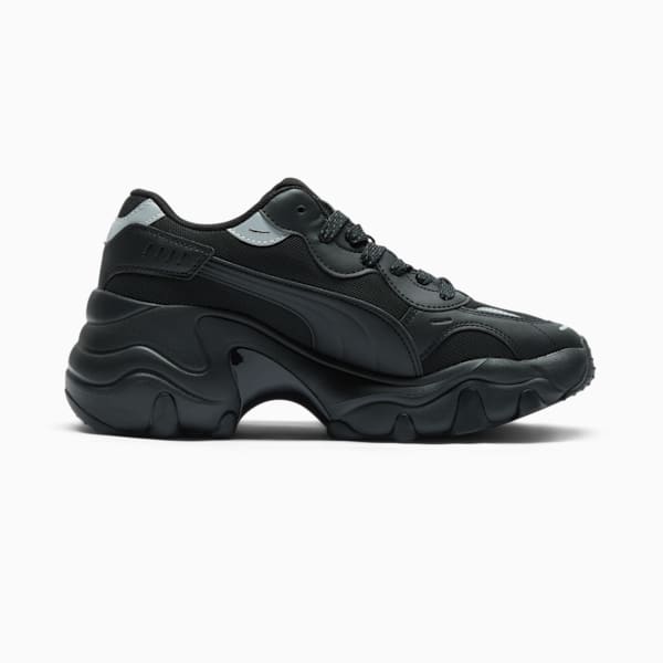 Tenis Pulsar Wedge Mesh V2 para mujer, PUMA Black-PUMA Silver, extralarge