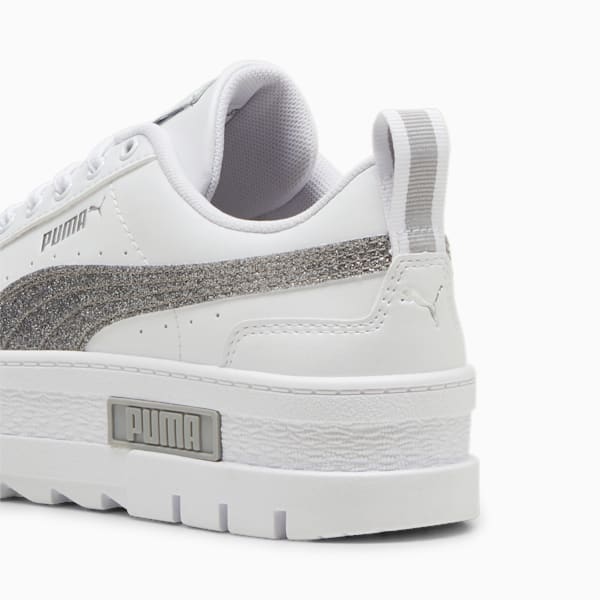Tenis niños Mayze Glitter, PUMA White-PUMA Silver, extralarge