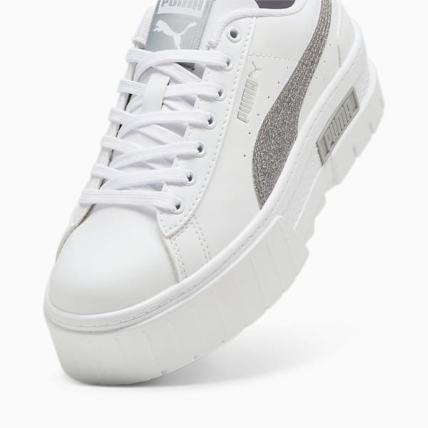 Tenis niños Mayze Glitter, PUMA White-PUMA Silver, extralarge