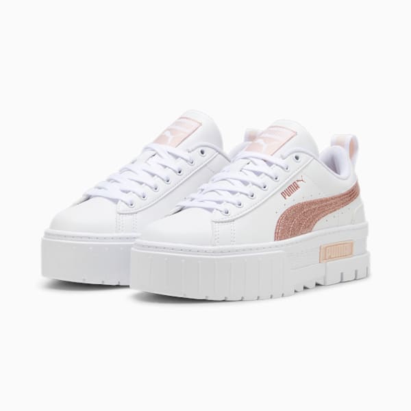 Tenis niños Mayze Glitter, PUMA White-Rose Gold, extralarge