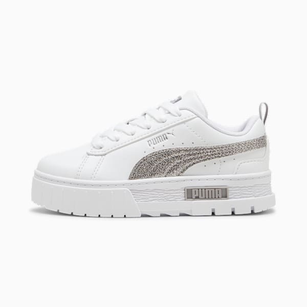 Tenis infantiles Mayze Glitter, PUMA White-PUMA Silver, extralarge