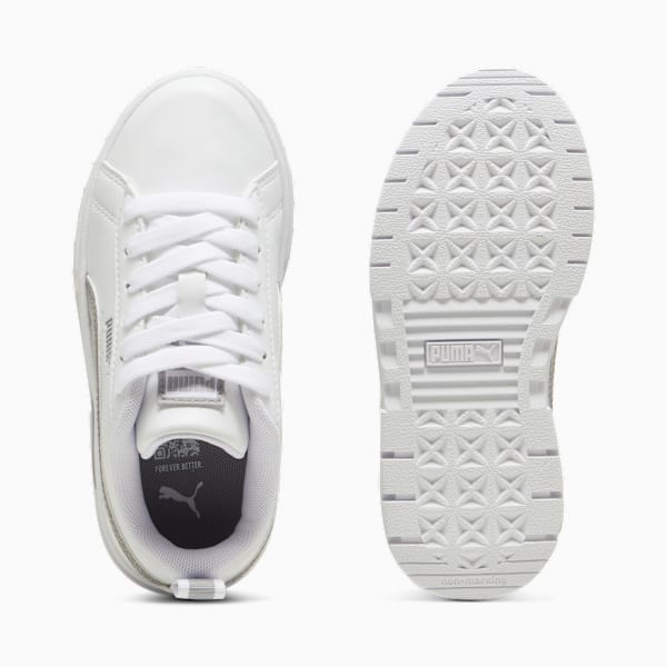 Tenis infantiles Mayze Glitter, PUMA White-PUMA Silver, extralarge