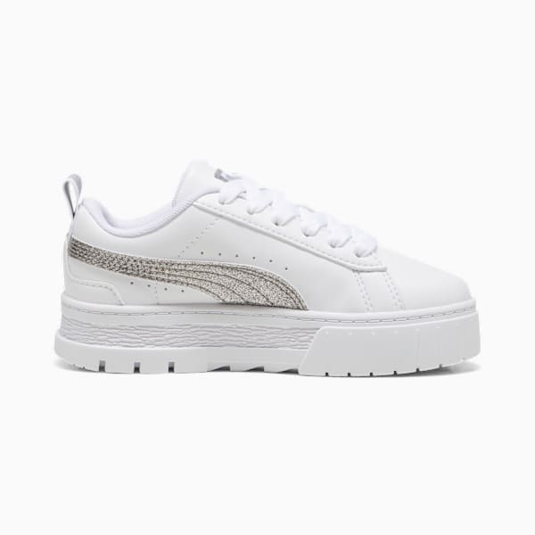 Mayze Glitter Sneakers Kids, PUMA White-PUMA Silver, extralarge-GBR