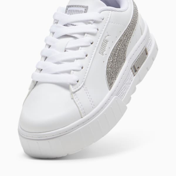 Mayze Glitter Sneakers Kids, PUMA White-PUMA Silver, extralarge-GBR