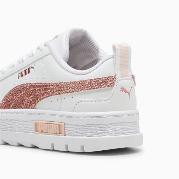 Mayze Glitter Little Kids' Easy On Sneakers, PUMA White-Rose Gold, extralarge