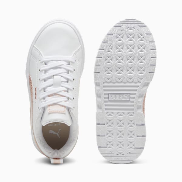 Mayze Glitter Little Kids' Easy On Sneakers, PUMA White-Rose Gold, extralarge