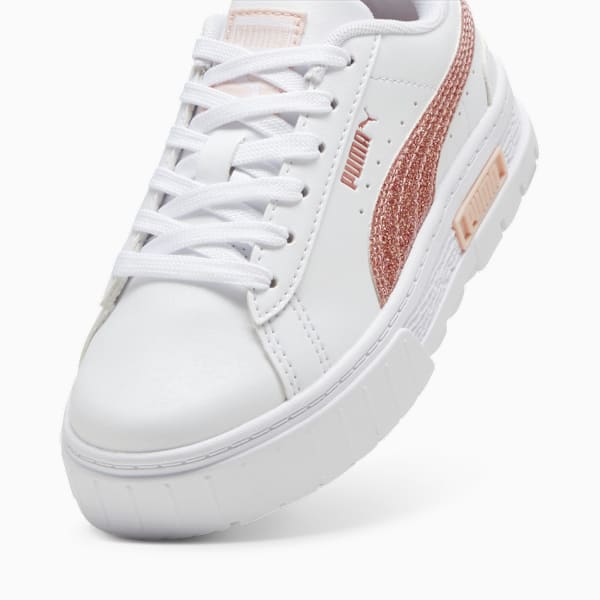 Mayze Glitter Little Kids' Easy On Sneakers, PUMA White-Rose Gold, extralarge