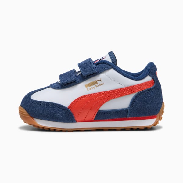 Easy Rider Vintage Toddlers' Easy On Sneakers, Silver Mist-Fierce Red, extralarge