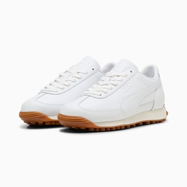 Tenis Easy Rider de piel para niños grandes, PUMA White-Frosted Ivory, extralarge