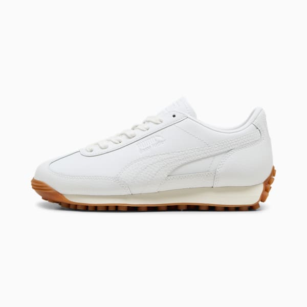 Tenis Easy Rider de piel para niños grandes, PUMA White-Frosted Ivory, extralarge