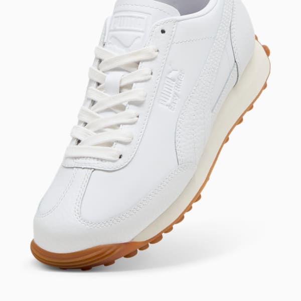 Tenis Easy Rider de piel para niños grandes, PUMA White-Frosted Ivory, extralarge