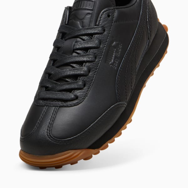 Tenis Easy Rider de piel para niños grandes, PUMA Black, extralarge