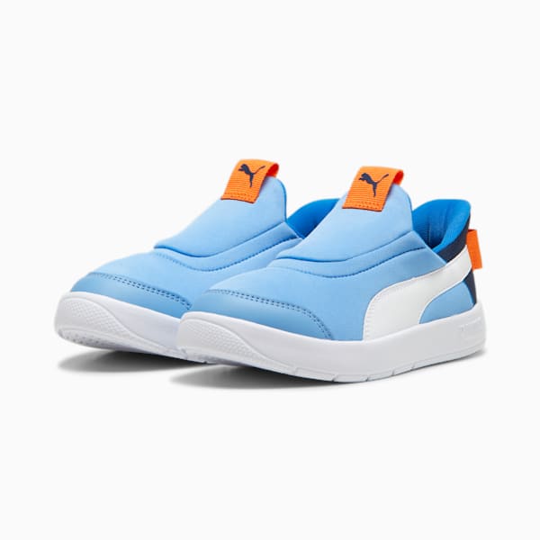 キッズ コートフレックス V3 イーズイン スニーカー 17-21cm, Team Light Blue-PUMA White-Club Navy, extralarge-JPN