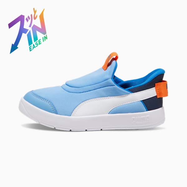 キッズ コートフレックス V3 イーズイン スニーカー 17-21cm, Team Light Blue-PUMA White-Club Navy, extralarge-JPN
