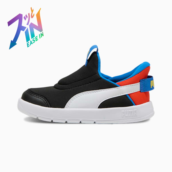 ベビー コートフレックス V3 イーズイン スニーカー 12-16cm, PUMA Black-PUMA White-Redmazing, extralarge-JPN