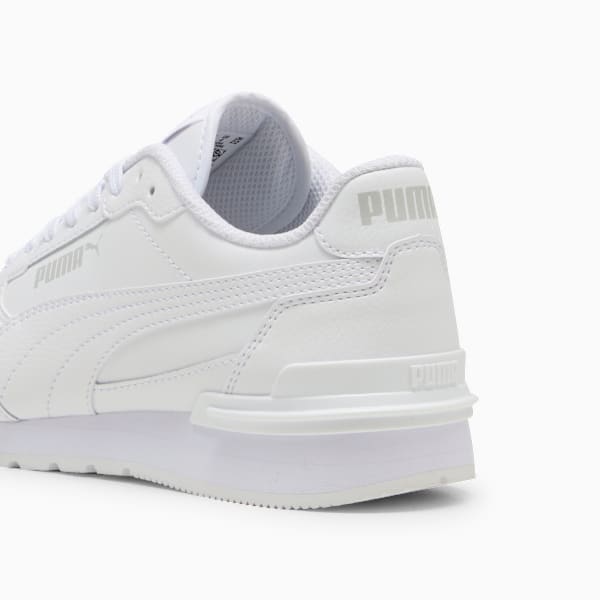 Tenis ST Runner v4 Cuero para adolescentes, PUMA White-Cool Light Gray, extralarge