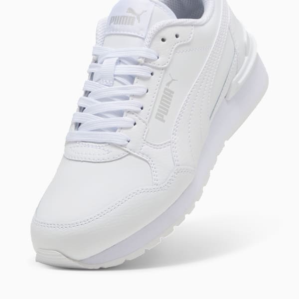 Tenis ST Runner v4 Cuero para adolescentes, PUMA White-Cool Light Gray, extralarge