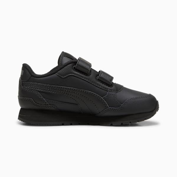 Tenis de piel para niños pequeños ST Runner v4, PUMA Black-Shadow Gray, extralarge