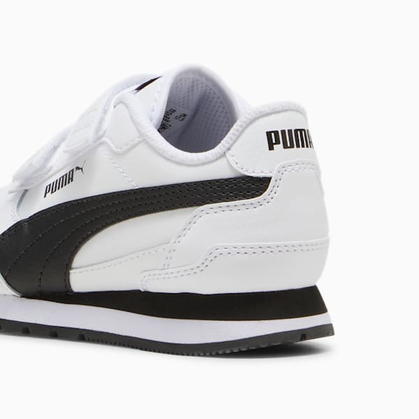 Sneakers en cuir ST Runner v4 Enfant, PUMA White-PUMA Black-Cast Iron, extralarge