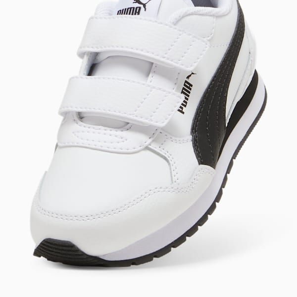 Sneakers en cuir ST Runner v4 Enfant, PUMA White-PUMA Black-Cast Iron, extralarge