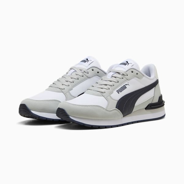 ST Runner v4 Nylon Big Kids' Sneakers, PUMA White-New Navy-Cool Light Gray, extralarge
