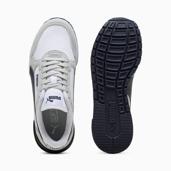 ST Runner v4 Nylon Big Kids' Sneakers, PUMA White-New Navy-Cool Light Gray, extralarge