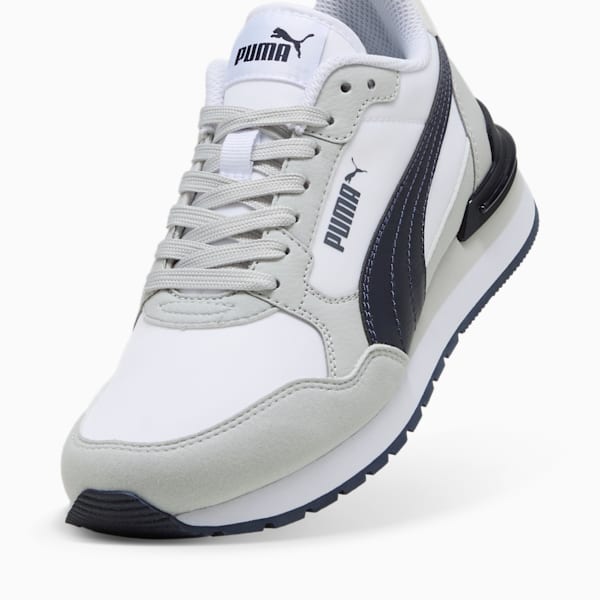 ST Runner v4 Nylon Big Kids' Sneakers, PUMA White-New Navy-Cool Light Gray, extralarge