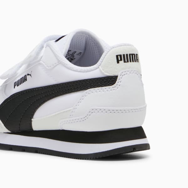 Tenis ST Runner v4 Nylon para niños, PUMA White-PUMA Black-Cast Iron, extralarge