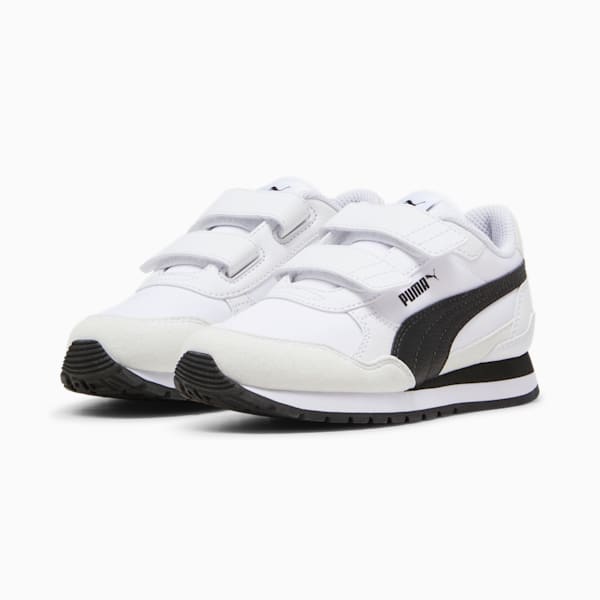 ST Runner v4 Nylon Sneakers Kids, PUMA White-PUMA Black-Cast Iron, extralarge
