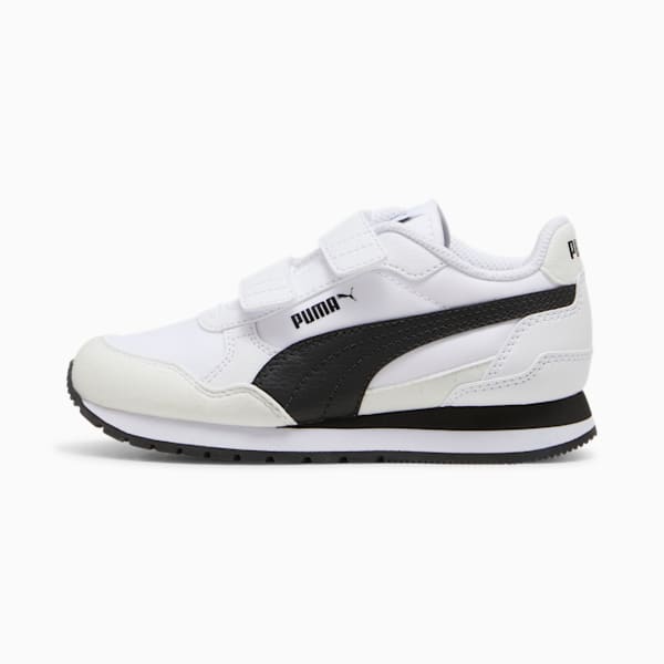 ST Runner v4 Nylon Sneakers Kids, PUMA White-PUMA Black-Cast Iron, extralarge